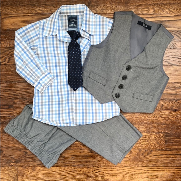 18 month grey suit